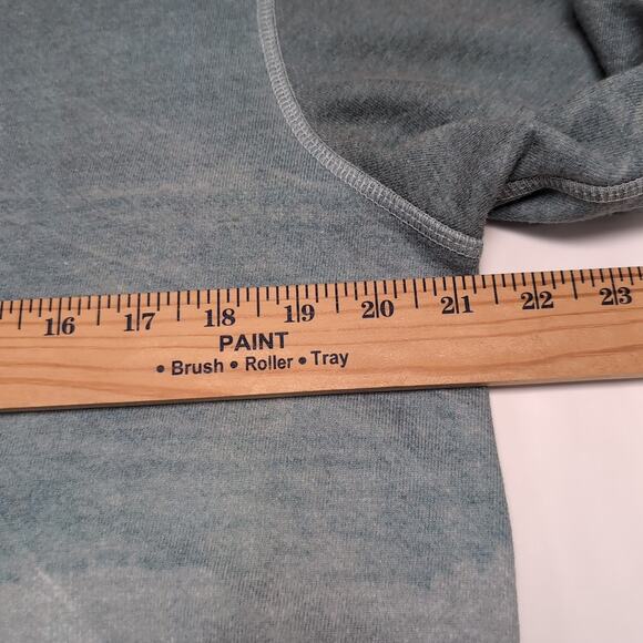 Sol Angeles Fleece Top Mens L Green Ivory Drip Dye Pullover Crew Sweatshirt USA - Picture 13 of 16